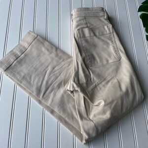 Everlane Cream Ankle Cut Wide Leg Jeana Sz:00